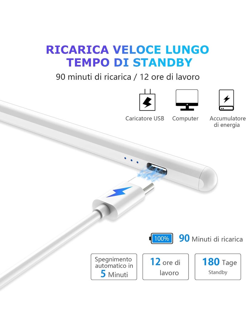 Stylus Pen for Android Devices – Precise & Easy-to-Use Capacitive Touch Pen with Palm Rejection and 2 Replacement Tips – Compatible with Tablets & Phones - Image 3