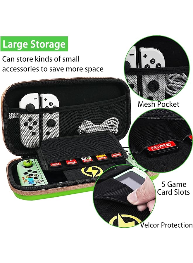 [أطول عمرًا] حقيبة حمل سفر من إيفا لجهاز نينتندو سويتش 2 2025، حامل ملحقات كبير الحجم، غطاء حماية صلب مع 5 بطاقات ألعاب - Image 2