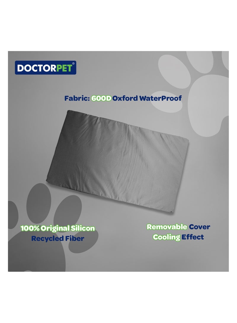 DOCTERPET Doctor Pet Gelato Series Crate Mattress Small - 46x61x6cm - Black - Soft Washable Fabric, Cooling Effect, Eco-Friendly Fill, Non-Slip Base - Ideal for Cats & Small Dogs - Image 4