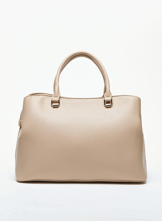 فلورا بيلا من شو إكسبرس Solid Tote Bag with Double Handle and Zip Closure