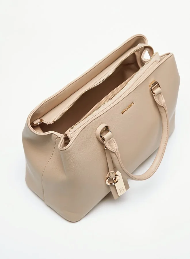 فلورا بيلا من شو إكسبرس Solid Tote Bag with Double Handle and Zip Closure