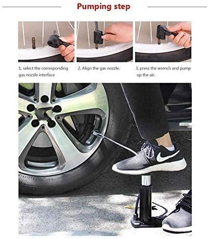 DS Enterprise Foot Air Pump Portable Heavy Duty Ultra-Light Bicycle Foot Pumps Mini Foot Floor Air Pump for Car Bicycle Bike Cycle Football Hand Ball Kid's Toys Aquarium Balloons Inflator - Image 4