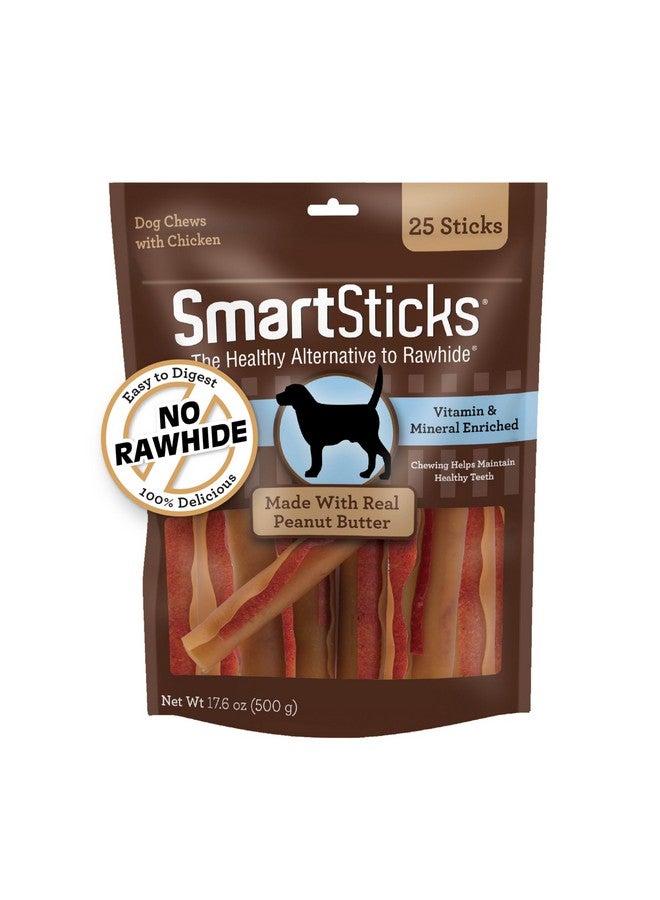 SmartBones SmartSticks With Real Peanut Butter, 25 Count, Treat Your Dog to a Rawhide-Free Chews For Dogs - Image 1