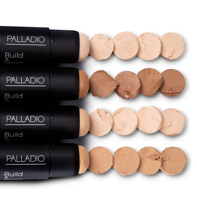Palladio BUILD & BLEND Foundation Stick, Medium Coverage Buildable Contour Stick for Face, Ultra Blendable Creamy Formula for a Natural Shine Free Finish, Natural Beige - Image 4