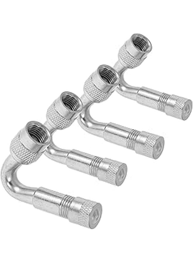 4Pcs Metal Valve Stem Extensions For Car And Bike Tyres Easy To Install - Image 1