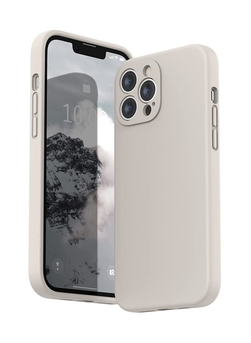 Silicone Case Compatible with iPhone 14 Pro Max, Soft Liquid Gel Rubber Cover Shockproof Bumper Anti-Scratch Anti-Fingerprint Anti-Drop Slim Cover (Not Original) (iPhone 14 Pro Max, White)