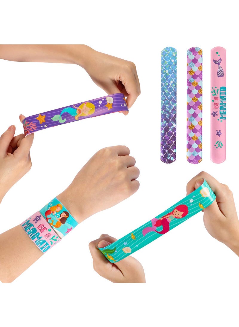 Sweet seven 36-Piece Mermaid Snap Bracelets for Kids - Fun Mermaid Toys Party Favors, Ideal for Goodie Bags and Classroom Prizes  - Image 2