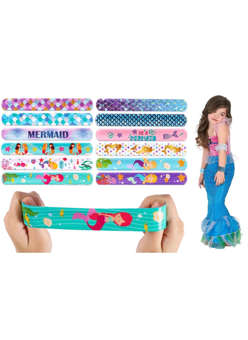 Sweet seven 36-Piece Mermaid Snap Bracelets for Kids - Fun Mermaid Toys Party Favors, Ideal for Goodie Bags and Classroom Prizes  - Image 1