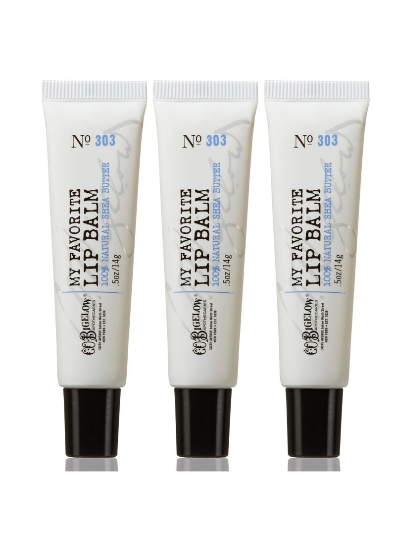 C. O. Bigelow C.O. Bigelow My Favorite Lip Balm Trio, Lip Tubes for Dry Lips, Moisturizing with Shea Butter, Bulk Balm 3 Pack, 0.5 oz Each  - Image 1