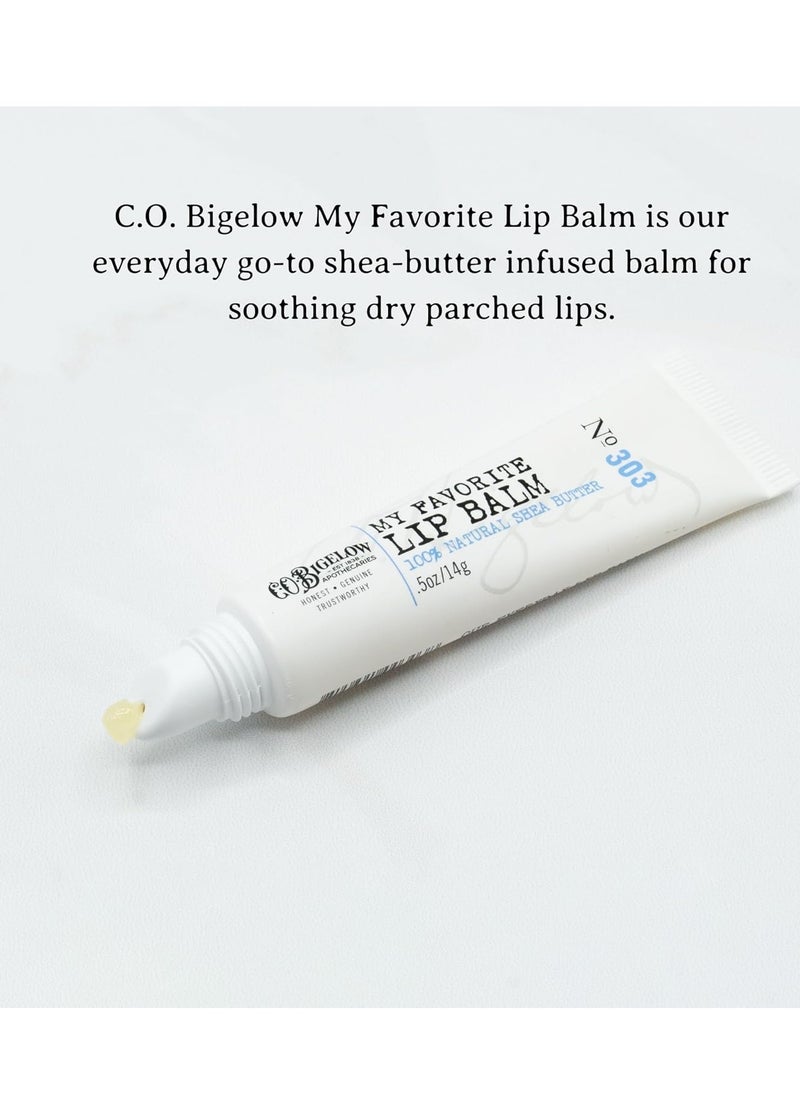 C. O. Bigelow C.O. Bigelow My Favorite Lip Balm Trio, Lip Tubes for Dry Lips, Moisturizing with Shea Butter, Bulk Balm 3 Pack, 0.5 oz Each  - Image 2
