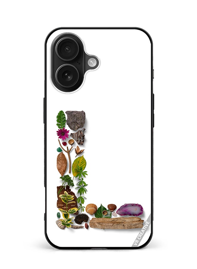 VR CREATIVE Protective Case Cover For Apple iPhone 16 Plus Alphabet L Design Multicolour