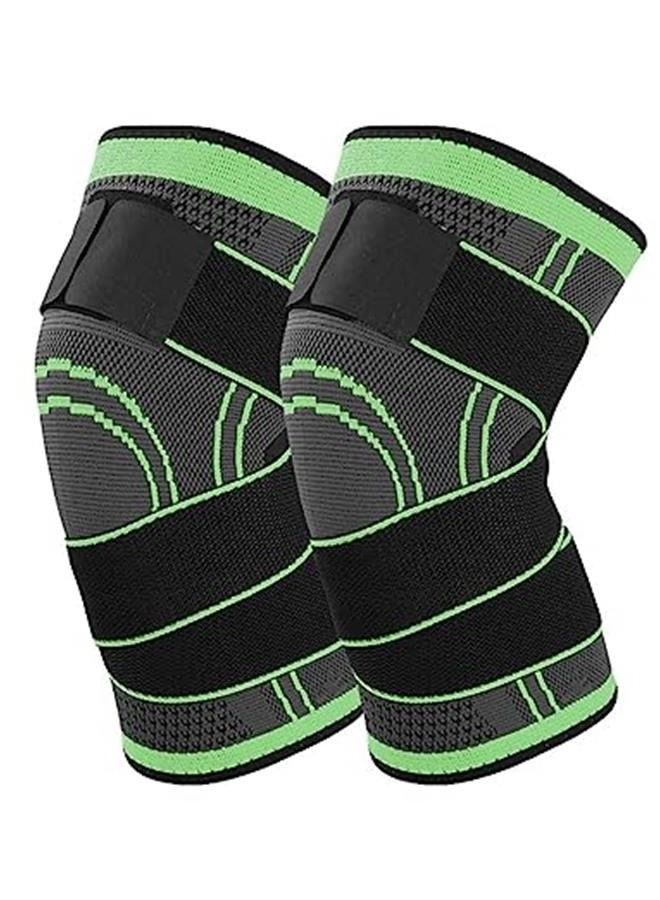 Generic Knee pads are suitable for running and fitness work, etc., knee compression sleeve to relieve joint pain and arthritis, improve blood circulation, 2-pack - Image 1