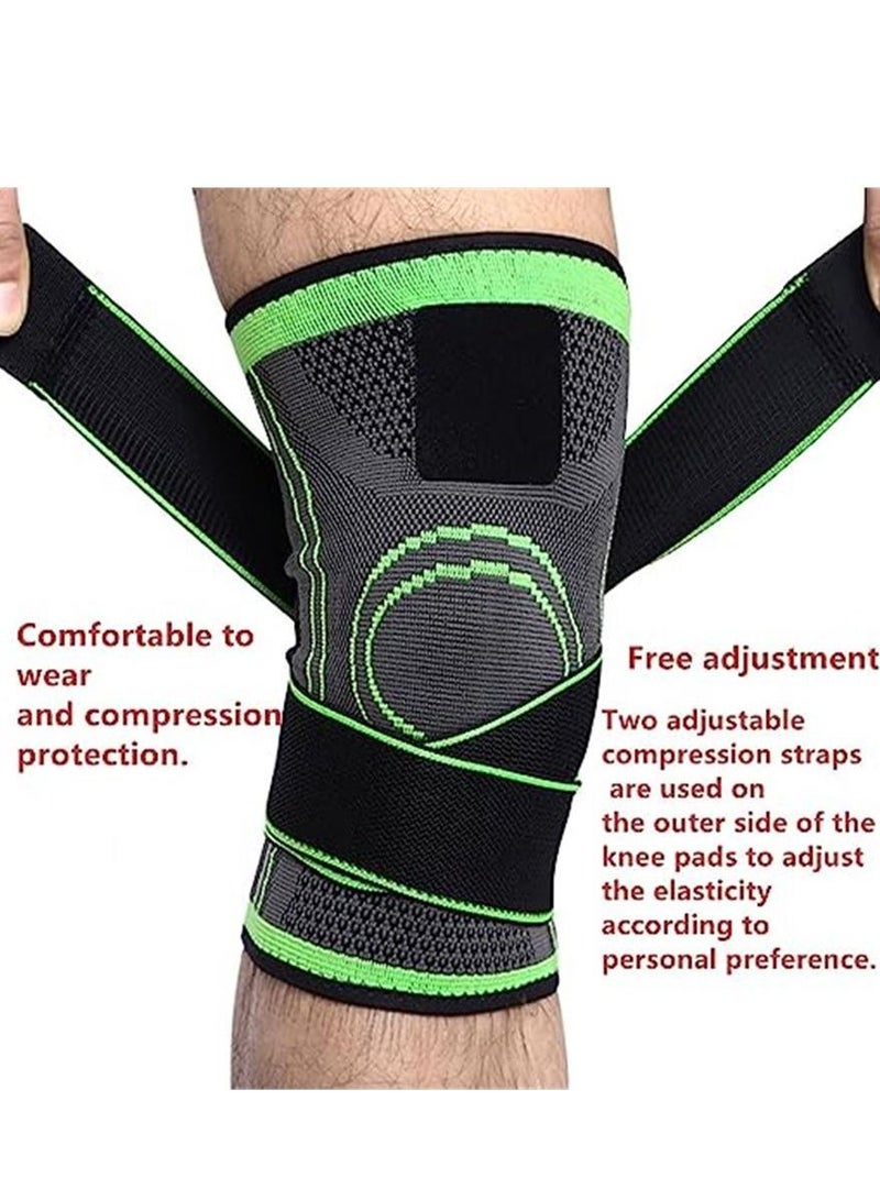 Generic Knee pads are suitable for running and fitness work, etc., knee compression sleeve to relieve joint pain and arthritis, improve blood circulation, 2-pack - Image 2