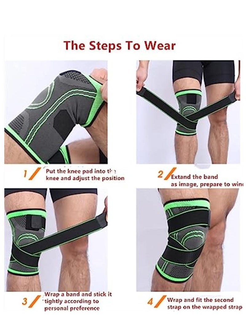 Generic Knee pads are suitable for running and fitness work, etc., knee compression sleeve to relieve joint pain and arthritis, improve blood circulation, 2-pack - Image 3