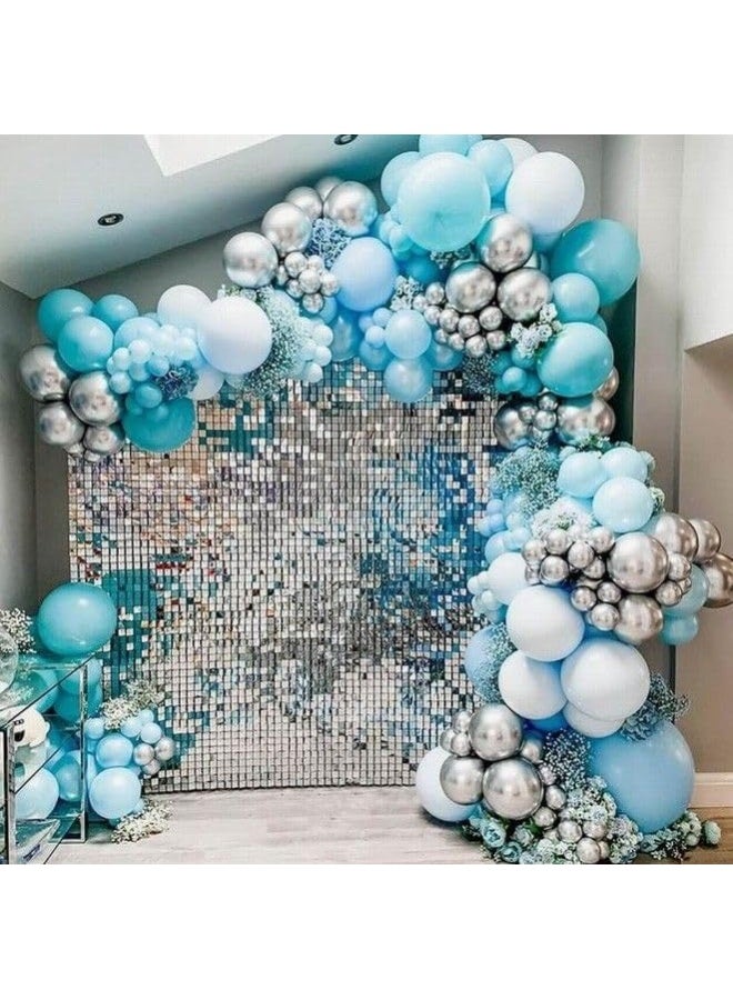 لوحة فضية لامعة للحفلات 30 × 30 × 30 سم فضية - Image 2