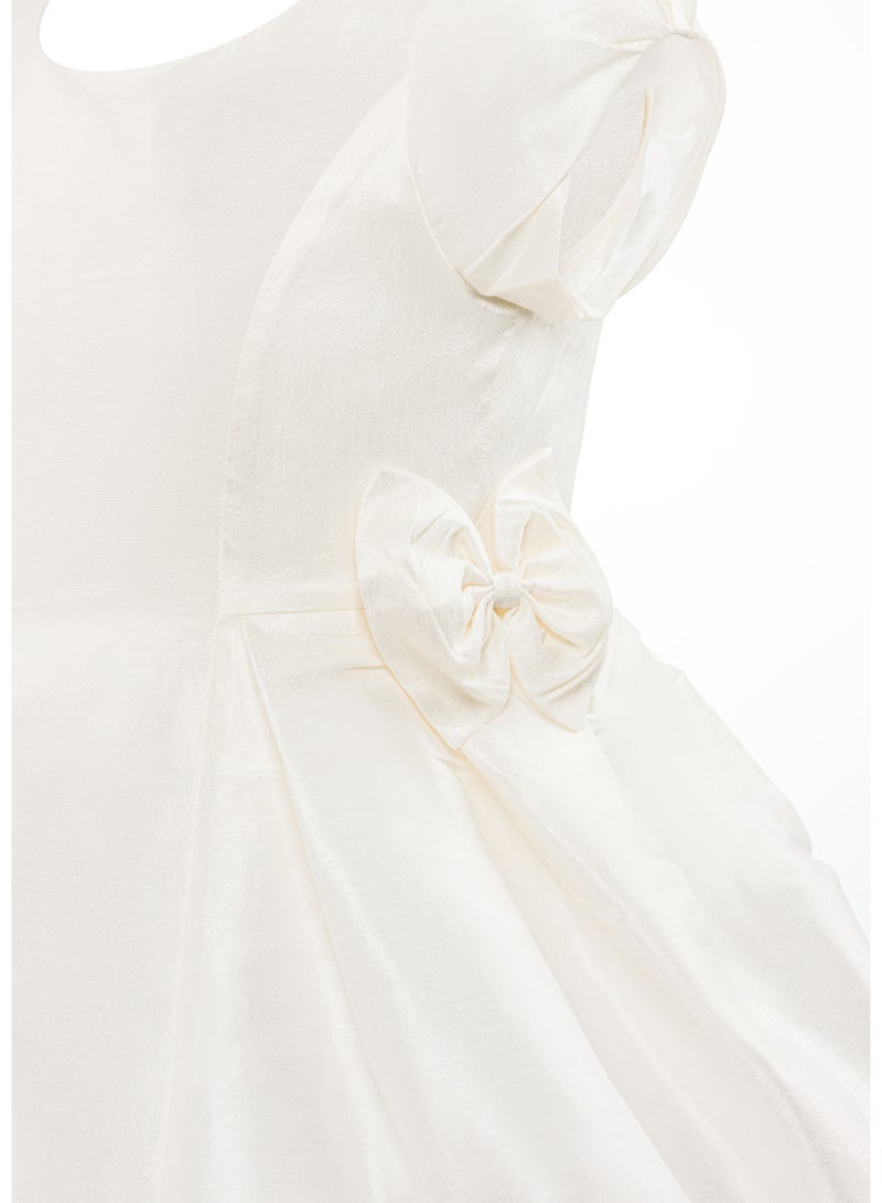 كوين فستان حفلات للفتيات بلون البيج الملكي، فستان الأميرة وحفلات الزفاف والسهرات الرسمية وحفلات الرقص لأعياد الميلاد للفتيات الصغيرات الأنيقات - Image 3