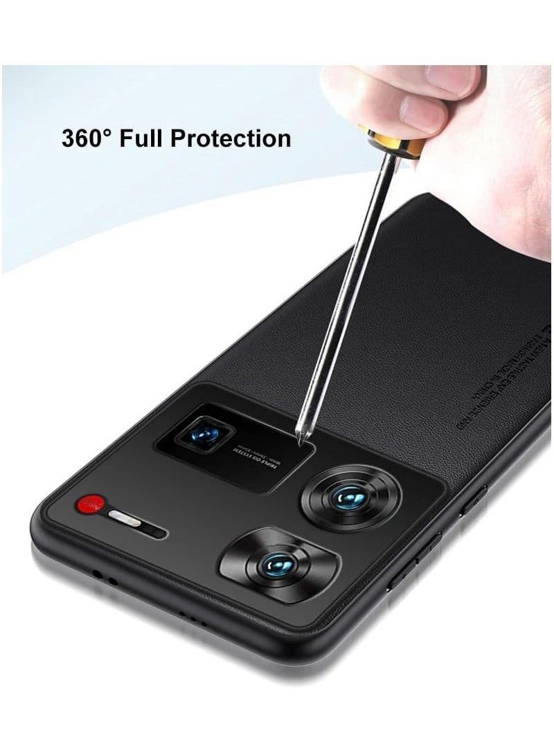 VKL Compatible with Nubia Z60 Ultra Case,Silicone Full Protection Shockproof and Fall-proof Phone Case for Nubia Z60 Ultra 5G (Black) - Image 4