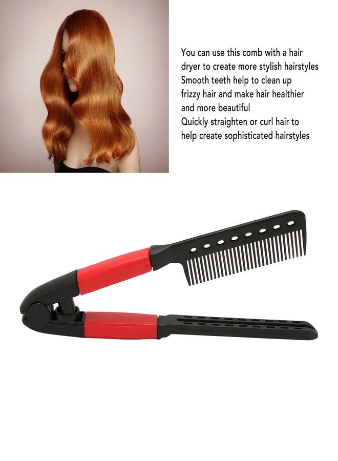 Semme 3Pcs V Shaped Styling Hair Comb for Straightening Knotty and Unkempt Hair, High Temperature Resistant, Lightweight and Portable Comb with Rounded Teeth - Image 3