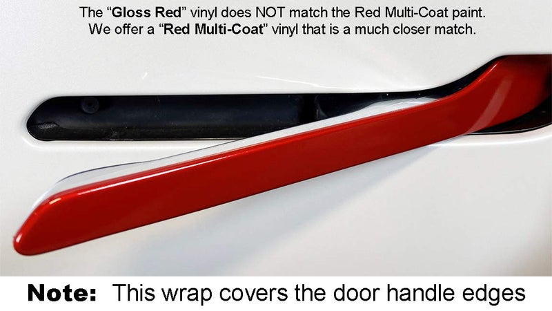 Custom Cut Graphics Full Door Handle Wrap for Tesla Model 3/Y (Gloss Red) - Image 3