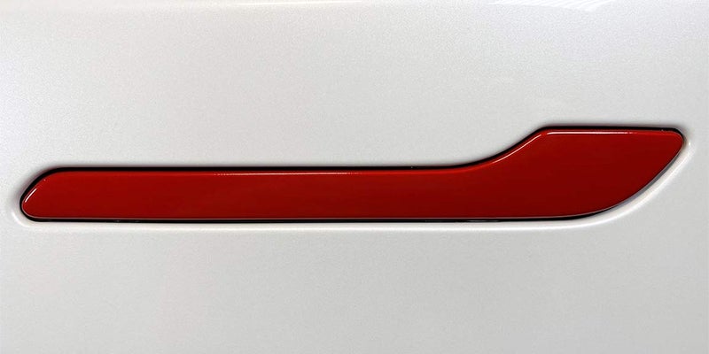 Custom Cut Graphics Full Door Handle Wrap for Tesla Model 3/Y (Gloss Red) - Image 1
