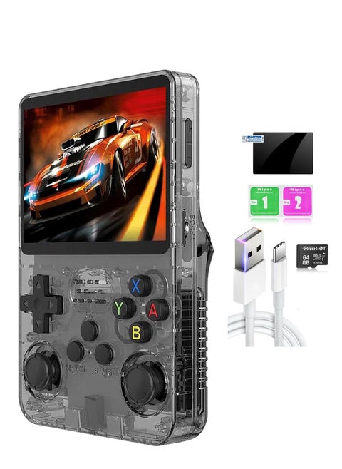 R36S Retro Handheld Game Console, 3.5 inch HD Display, Dual 3D Joysticks, 11 Emulator, 64GB 15000 Games