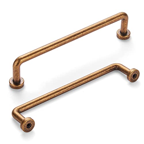 khtumeware 10 Pack 5 inch Hole Center Antique Brass Cabinet Pulls Vintage Cabinet Handle Kitchen Hardware Farmhouse Vintage Dressing Table Drawer Handle Classic Wardrob. - Image 1