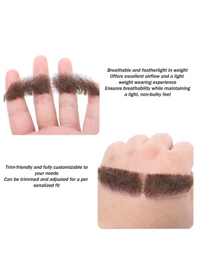 ShineDown Fake Mustache, Realistic Beard and Moustache for Party or Daily Use, Costume Facial Hair, Natural Looking Costume Beard - Image 4