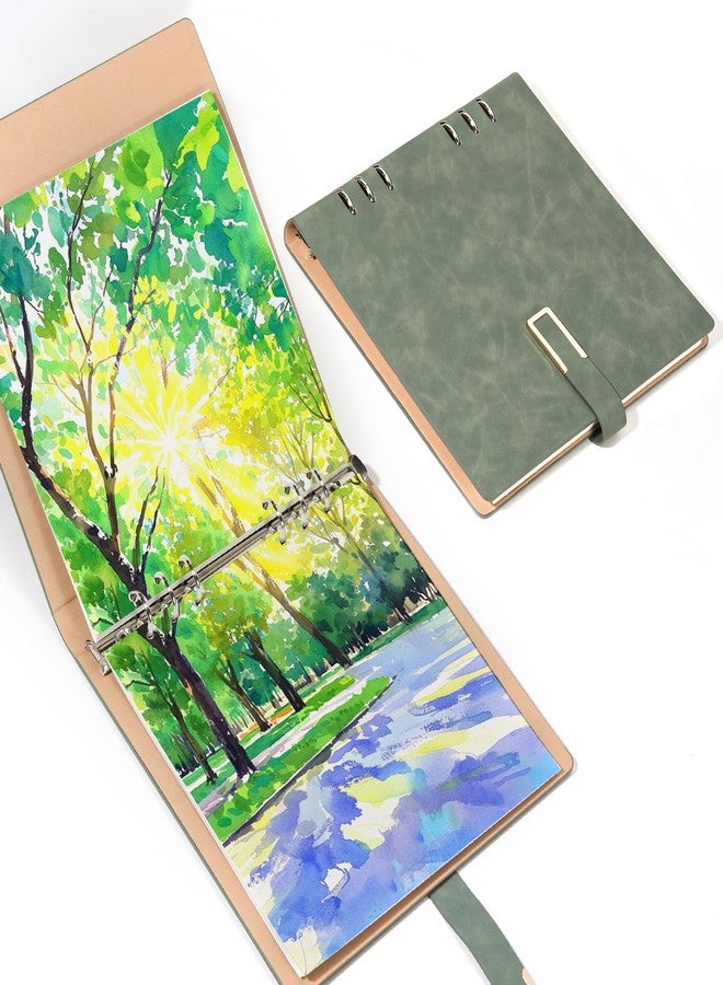 Lightwish Square Watercolor Sketchbook,100% Cotton,300gsm/140lb,Acid-Free,Hot Press Watecolor Paper Journal for Artists Adults Students,20 Sheets,8.27 * 8.27 Inches - Image 1