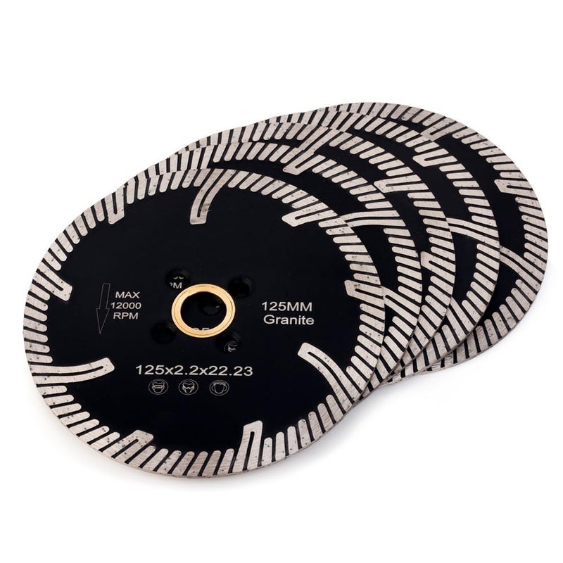 Casaverde 5Pcs/Lot Diamond Blade 5" Turbo Granite Blade - Image 3