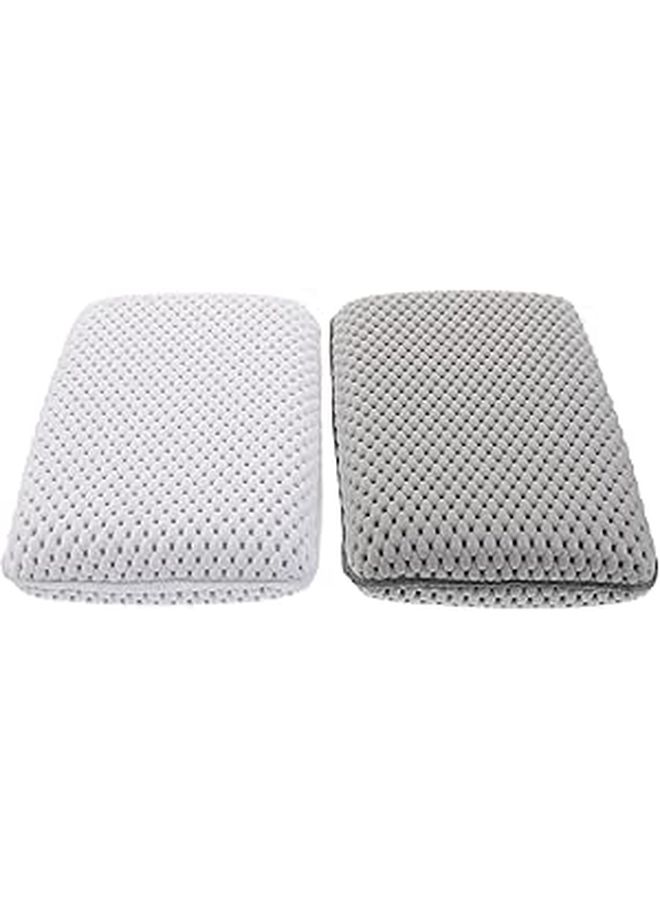 2Pcs Foam Bath Pillow Set with Suction Cups Non Slip Tub Cushion Neck and Back Support for Spa - Image 1
