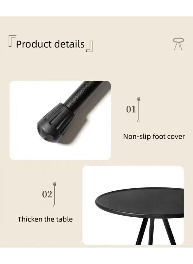 founder Telescopic Folding Round Table, Outdoor Three-legged Dining Table, Portable Aluminum Alloy Coffee Table, Hike Picnic Liftable Table - Image 2