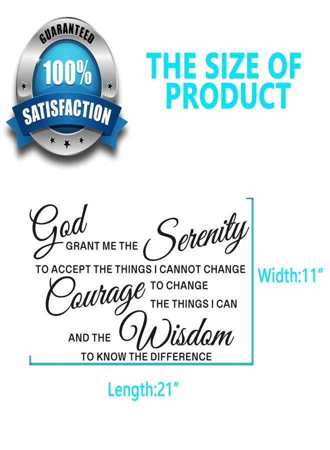 AnFigure Prayer Wall Decor, Inspirational Wall Decals for Living Room Quotes Bathroom Family Christian Bible Verse Faith Biblical Jesus Home Art Decor Vinyl Stickers God Grant Serenity Prayer 21"x11" - Image 4