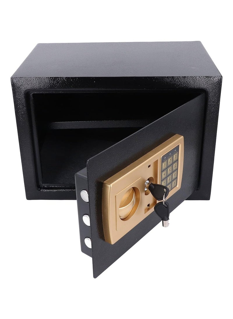 ALMUFARREJ Mini Electronic Deluxe Digital Security Safe Box With Electronic Keypad Lock and Physical Key For Home Office Hotel Jewelry Passport Watches Cash Storage  - Image 5
