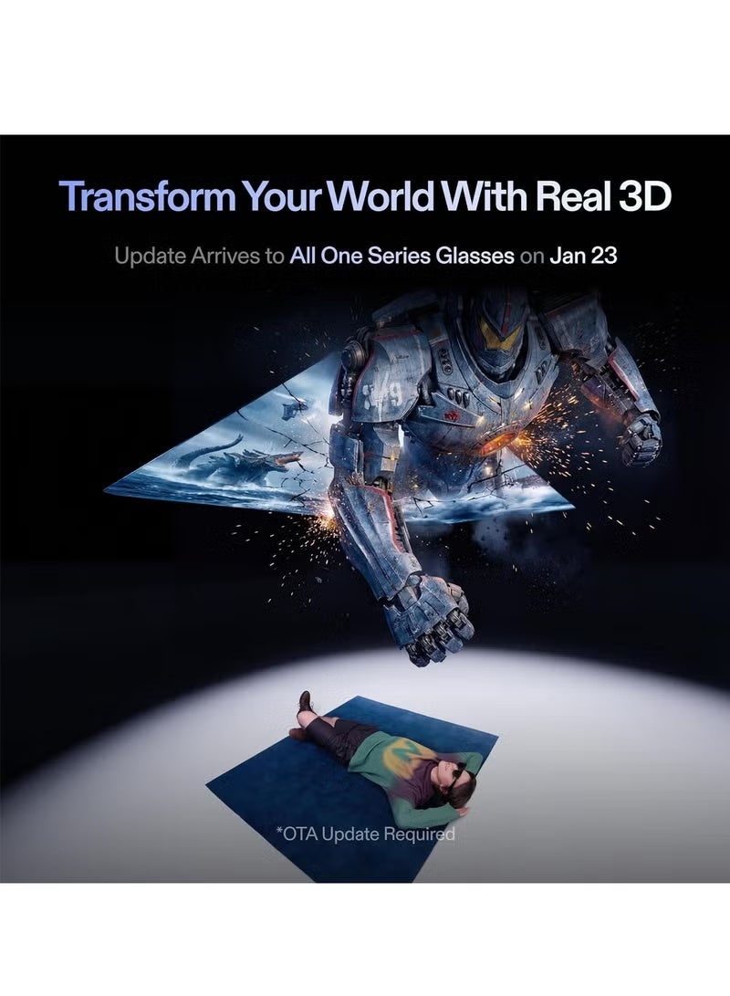 اكسريال نظارات الواقع المعزز XREAL One Pro مع شريحة X1، 3 درجات من الحرية، مجال رؤية 171°، زاوية عرض 57°، معدل تحديث 120Hz، صوت BOSE، شاشة OLED من سوني، 3 أوضاع قابلة للتعديل، متوافقة مع PS5، نينتندو سويتش 2، آيفون 16/15، ستيم ديك، الحاسوب، أندرويد وiOS - مقاس M - Image 2