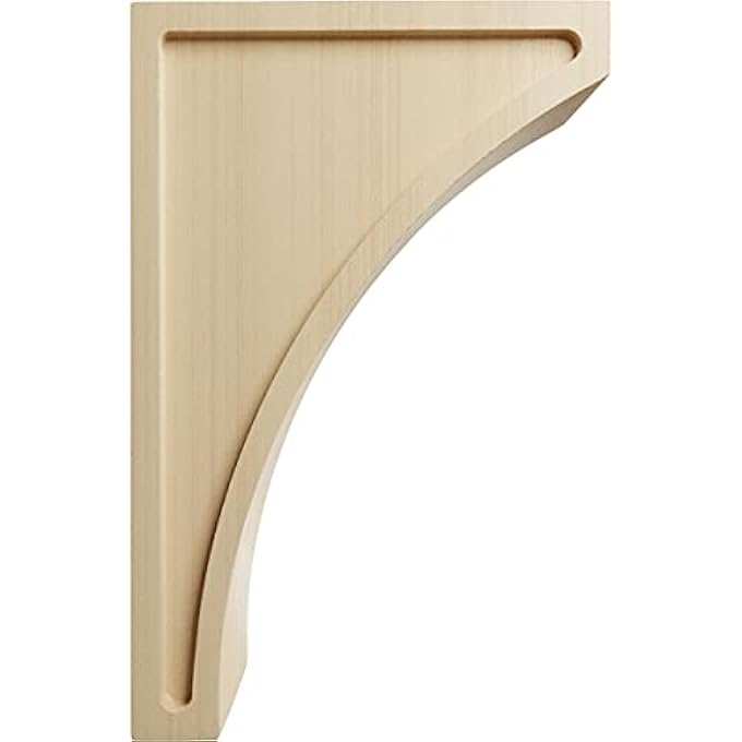 CORW03X06X10LWRW WOOD CORBEL, 3"W X 6 1/2"D X 10"H, RUBBERWOOD - Image 3