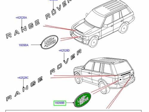 LAND ROVER Genuine LAND ROVER REAR EMBLEM DECAL BADGE RANGE ROVER 03-09 RANGE ROVER SPORT 05-09 DEFENDER DAH100680 - Image 5