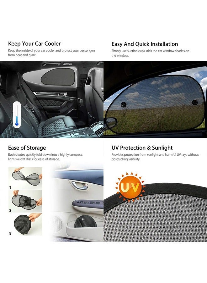 5Pcs Car Window Shade, 39×20 Vehicle Rear Window Sun Shade Blocker with 4 Side Shades, Provide Protection for Your Child from UV Rays and Sun Glare, Car Accessories (Front+Side+Rear) - Image 2