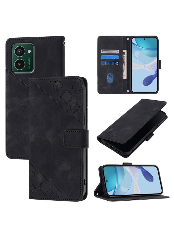 The Bros Phone Case For HMD Pulse Pro Skin-feel Embossed Leather Phone Phone Case - Image 1