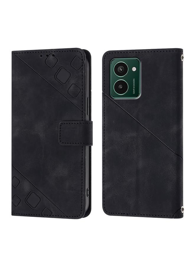 The Bros Phone Case For HMD Pulse Pro Skin-feel Embossed Leather Phone Phone Case - Image 3
