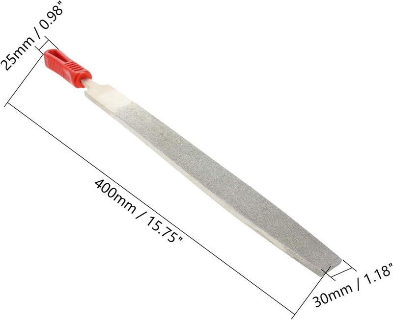 Utoolmart Diamond File 12 Inch Flat File Diamond Coated Plastic Handle Hand Tool for Grinding Polishing 1Pcs - Image 2