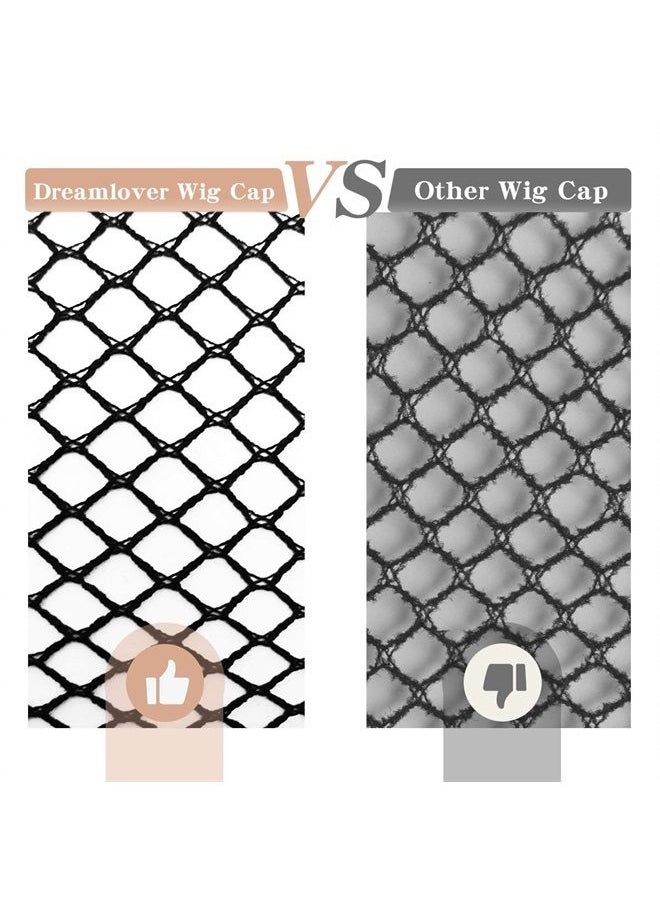 Dreamlover Crochet Wig Caps, Black Mesh Wig Caps for Wigs, 3 Pieces  - Image 5