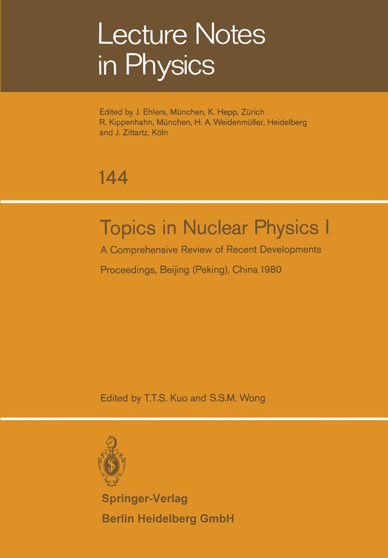 Topics in Nuclear Physics I: A Comprehensive Review of Recent Developments
