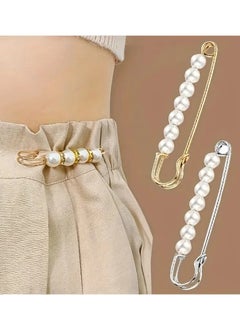 Goolsky Faux Pearl Waist Pin Scarf Safety Hijab Clip Shawl Buckle Pin Brooch Sweater Pins Brooches For Women  - Image 2