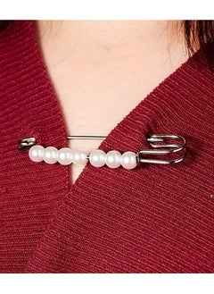 Goolsky Faux Pearl Waist Pin Scarf Safety Hijab Clip Shawl Buckle Pin Brooch Sweater Pins Brooches For Women  - Image 3