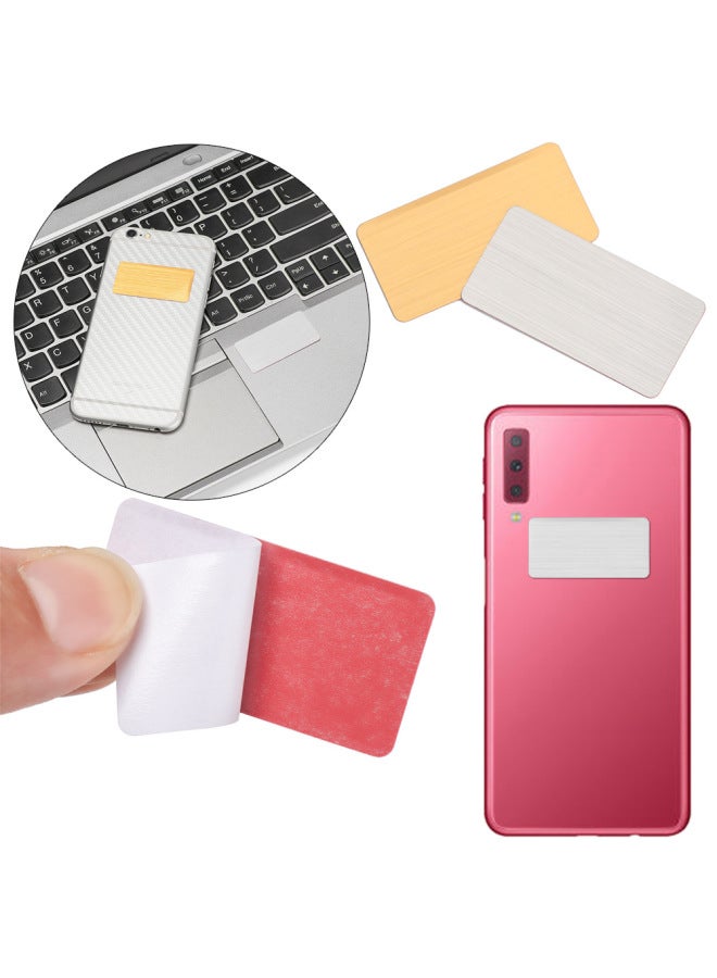 E-commerce Hard Box Packaging Mobile Phone To Prevent Radiation Stickers Metal Square Anion Stickers Radiation Mobile Phone Stickers-Color:Silver (opp Bag) - Image 4