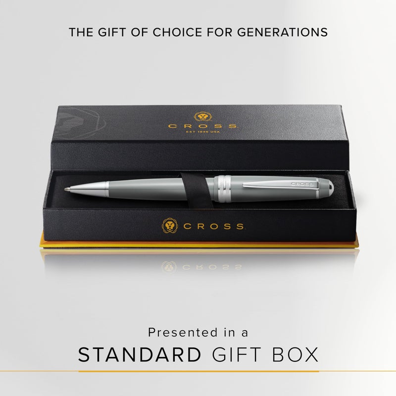 Cross قلم حبر جاف قابل لإعادة التعبئة من كروس بيلي خفيف مصقول، قلم متوسط، يشمل علبة هدايا فاخرة - رمادي لامع - Image 5