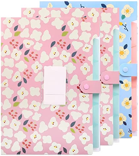 Corslet Expanding File Folder for Documents A4 Size Certificates Organizer with 5 Pockets for School and Office (Pack of 3), Multicolor - Image 4