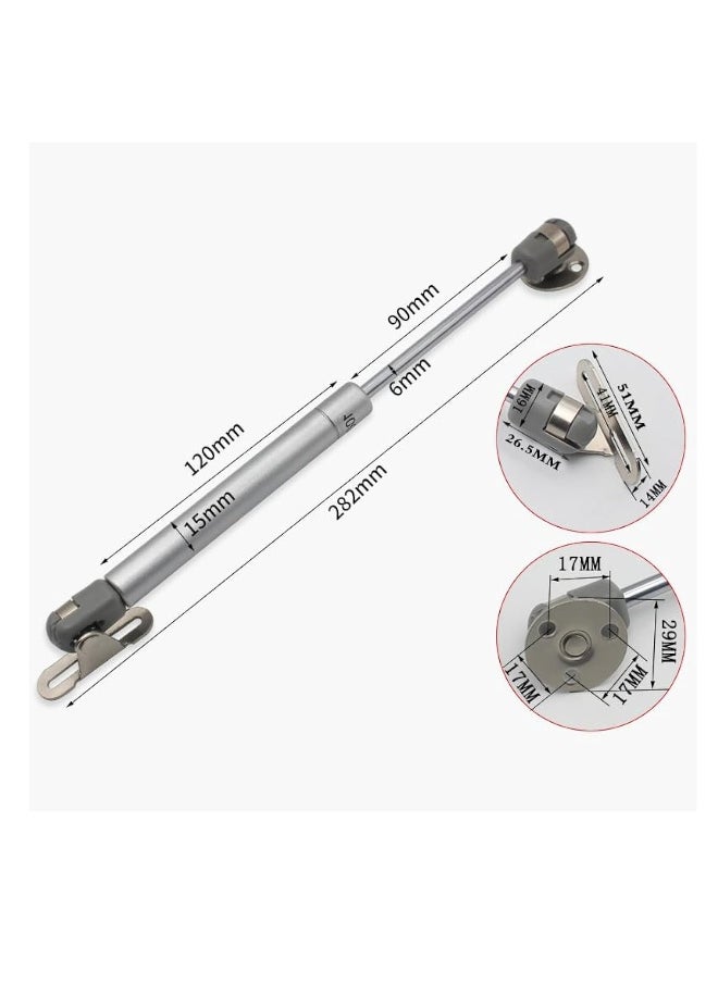 Generic 4 Pcs Gas Struts, Gas Spring, 100N Kitchen Door Piston, Furniture Gas Pressure Rod, Lift Up Spring Flap Gas Strut, Wardrobe Hinge, Kitchen Furniture Damping Hinge Arm, Silve  - Image 5