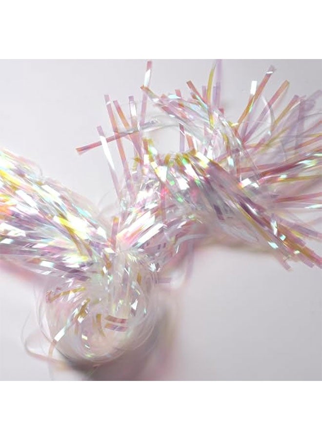 Party Decorations Iridescent Foil Fringe Backdrops - 2 Pack 3.28 x 6.56 ft Holographic Tinsel Photo Booths Pros Streamer Curtains for Easter Girl Birthdays Engagement Unicorn Parties - Clear - Image 5
