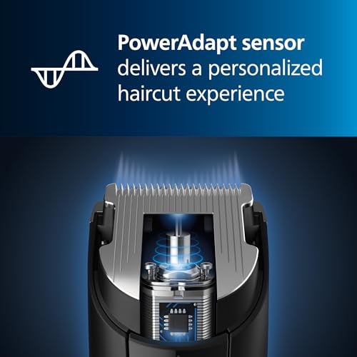 Norelco Philips Hair Clipper 7000 Series, Hair and Beard Trimmer, Precision Dial, PowerAdapt Sensor, Trim-and-Flow, DualCut, DuraPower, 28 Length Settings, 90 Min. Runtime, HC7650/40 - Image 3